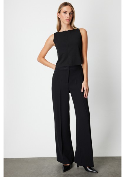 Kadın Dikiş Detaylı Kolsuz Bluz 61369 Siyah modelleri