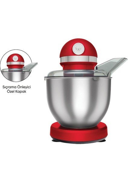 Kırmızı 1500W 5 Lt Profesyonel Stand Mikser fiyatları