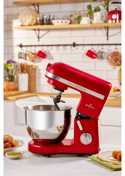 Kırmızı 1500W 5 Lt Profesyonel Stand Mikser fırsatları