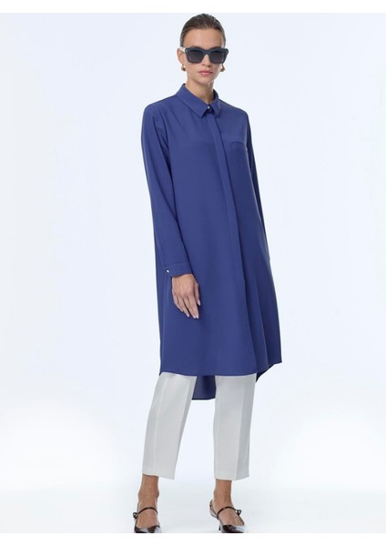 Gizli Düğme Detaylı Tunik T-0767