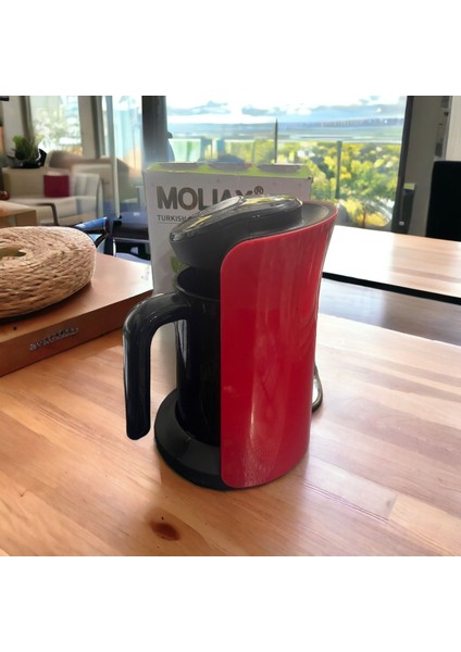 Siyah Hatır Köz Türk Kahve Makinesi, 5 Fincan Kapasite, Bol Köpüklü ve Şık Tasarım