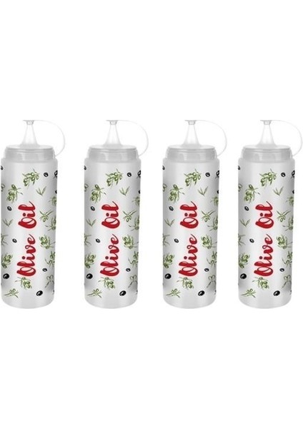 Buffer® Şeffaf Kapaklı Sızdırmaz Yağlık Sosluk Şişesi Plastik Yağdanlık Master Chef AP-9471