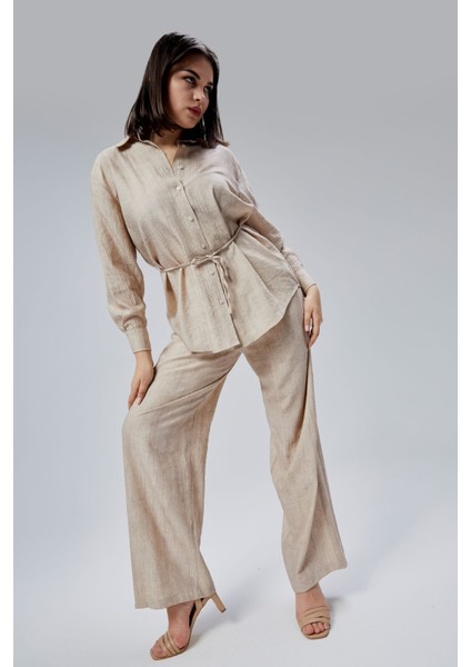 Vizon Regular Batik Gömlek Pantolon Takım