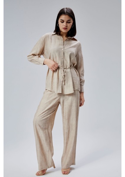 Vizon Regular Batik Gömlek Pantolon Takım