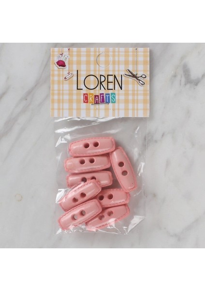 Loren Crafts Pembe 8 Li Çoban Düğmesi - 81