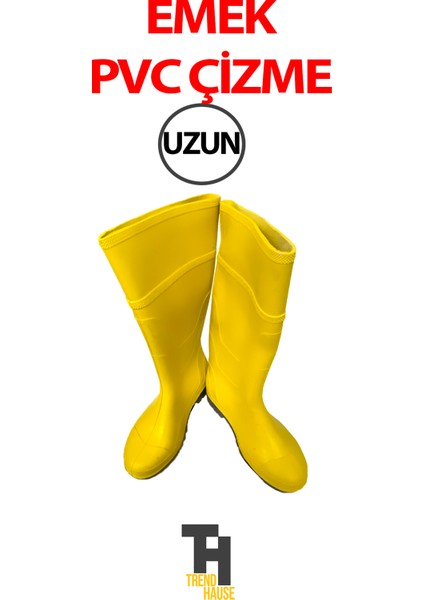 Emek Uzun Çizme Pvc Sarı