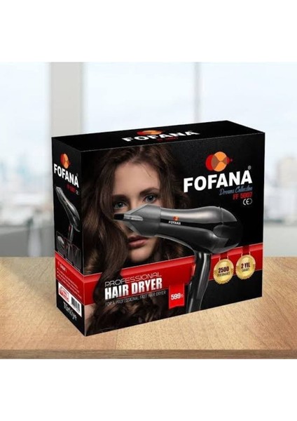 Siyah Fön Makinası Ff 5007 5008, Şık ve Güçlü Saç Kurutma Cihazı