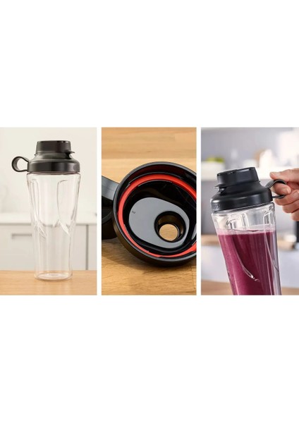 Dörtli Paslanmaz Çelik Bıçaklı Smoothie Blender Seti - Siyah fiyatları