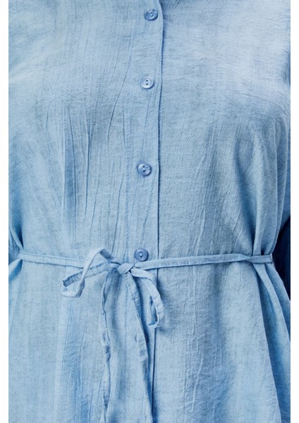 Mavi Regular Batik Gömlek Pantolon Takım