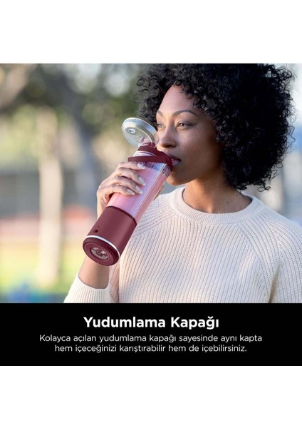 Kırmızı Taşınabilir Mini Blender – Her An Her Yerde Kullanım Için