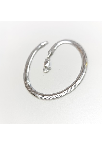 4.3mm Beyaz Balık Sırtı Bileklik Künye 14 Ayar Altın Hd Videolu fiyatları