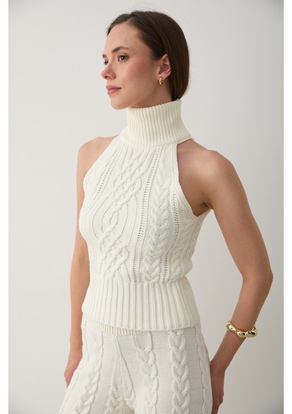 Ekru Kolsuz Bluz Pantolon Takım - 3009 fırsatları