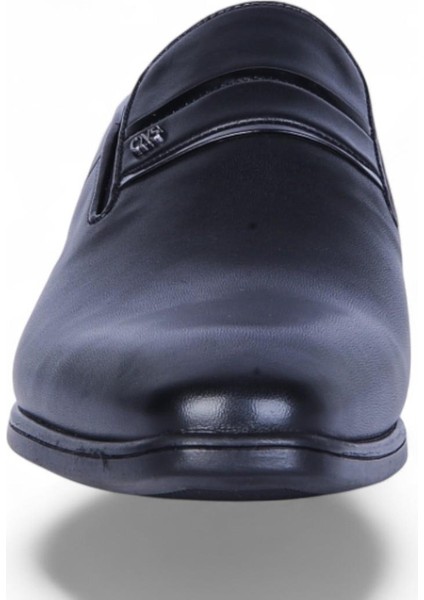 447 Siyah Antik Kauçuk %deri Erkek Klasik Ayakkabı modelleri