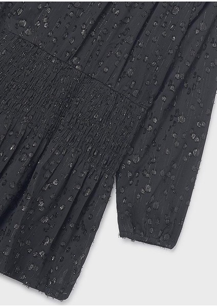 7909-56 Kız Çocuk Siyah Şifon Elbise modelleri