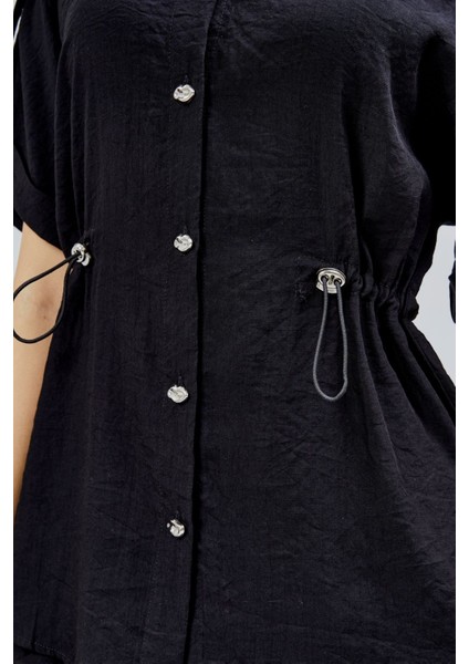 Siyah Rahat Kesim Gömlek Pantolon Takım