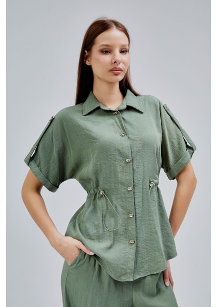 Haki Rahat Kesim Gömlek Pantolon Takım