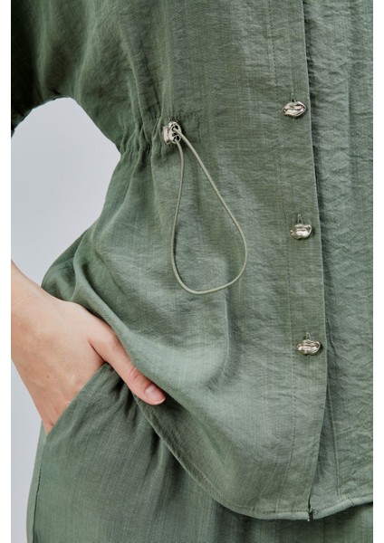 Haki Rahat Kesim Gömlek Pantolon Takım