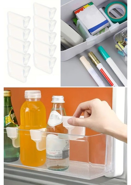 Buffer® 10'luşeffaf Buzdolabı Yan Kapı Düzenleyici Buzdolabı Dolap Içi Bölümleyici Aparatlar
