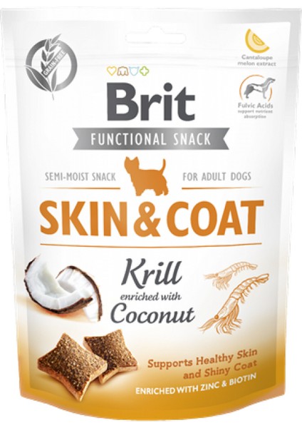 Wizard Brit Care 150 gr x 10 Adet Parlak Tüyler ve Sağlık Cilt Için, Tahılsız, Kril ve Hindistan Cevizli, Fonksiyonel Yetişkin Köpek Ödülü