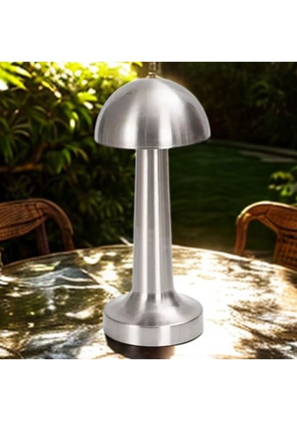 3 Renkli Silver Renkte Model Mantar Şekilli LED Masa Lambası fırsatları