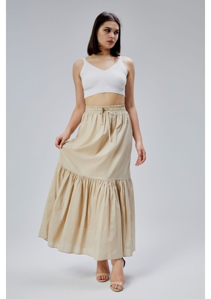 Vizon Regular Pamuklu Vual Etek