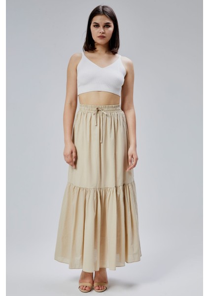 Vizon Regular Pamuklu Vual Etek