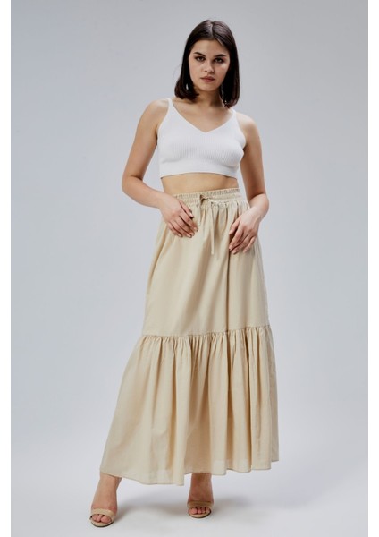 Vizon Regular Pamuklu Vual Etek