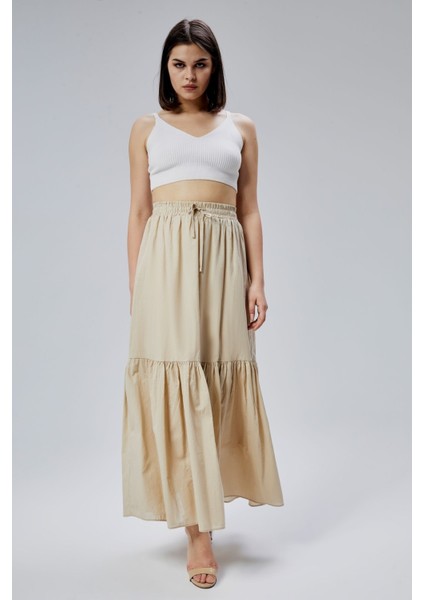 Vizon Regular Pamuklu Vual Etek