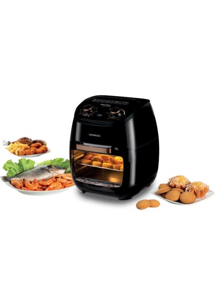 2000W, 11L Kapasiteli, Şık ve Kullanışlı Çok Fonksiyonlu Fırın Siyah Renk fiyatları