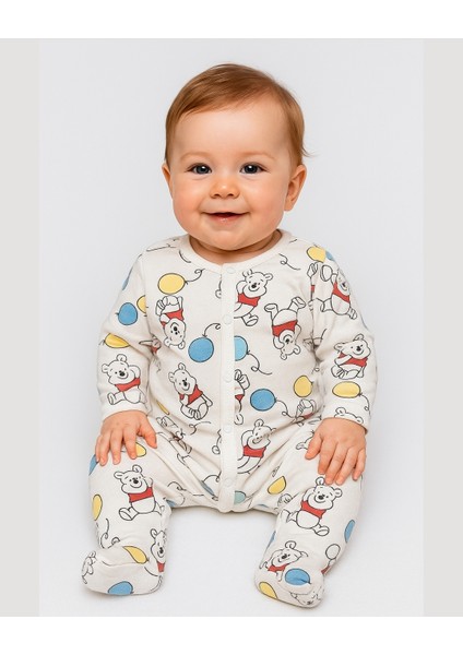 Bebek Tulum 0-3 Ay | Ayıcık ve Balon Desenli Pamuklu Penye