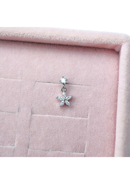 Çiçek Sallantılı Piercing Helix Kıkırdak Silver Renk