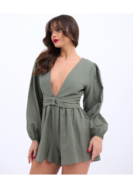 6528 Tulum Elbise-Haki