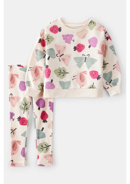 Kız Çocuk Desenli 2li Set