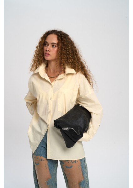 Josie Oversize Sarı Gömlek