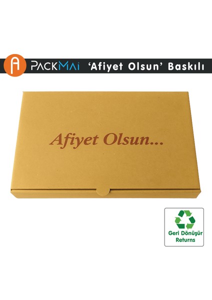 25X16X4 cm Karton Kraft Kutu |25 Adet| Kargo Gıda Kutusu Baskılı | Pide Tost Lahmacun fırsatları