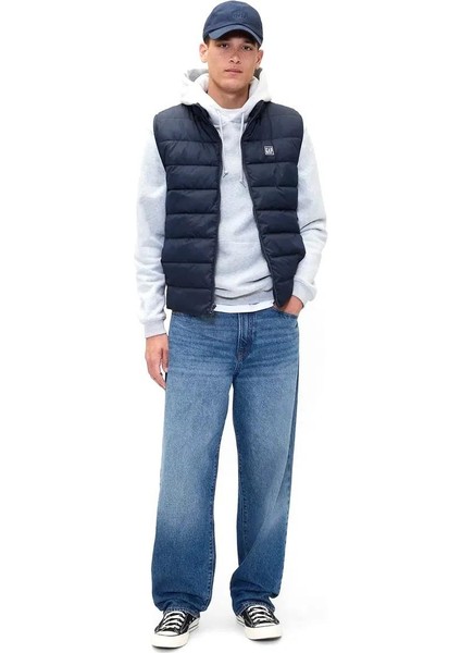 790584001 V-Frch Logo Ltwt Puffer Vest Erkek Yelek modelleri