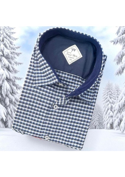 Klasik %100 Cotton Uzun Kollu Terletmeyen Kışlık Flanel Kumaş Çok Renk Gömlek (Regular Kalıp)