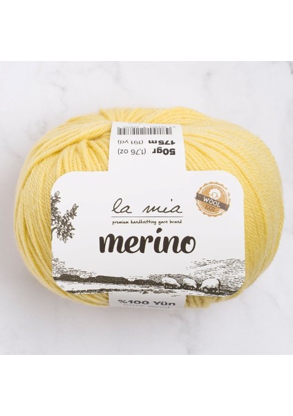 La Mia Merino Sarı El Örgü Ipi - L043 - 33788