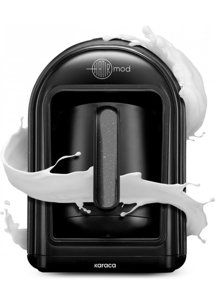 Sütlü Türk Kahve Makinesi, Hatır Mod, Shiny Black, Şık ve Kullanışlı Tasarım