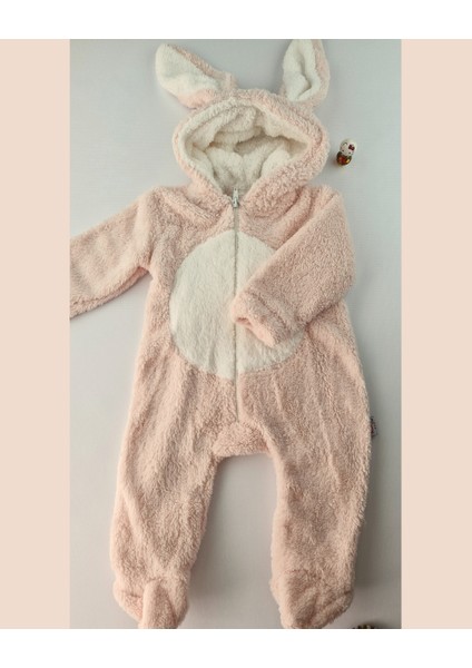 Tavşan Kulaklı Pembe Welsoft Bebek Tulum – Kapüşonlu Kışlık 0-12 Ay modelleri