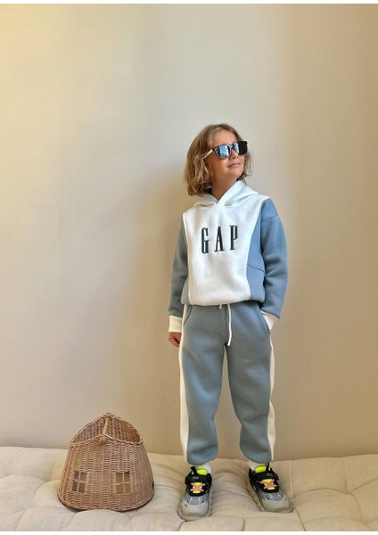 Erkek Çocuk Kanguru Cepli Sweatshirtli Blok Renkli Kışlık Takım indirimleri