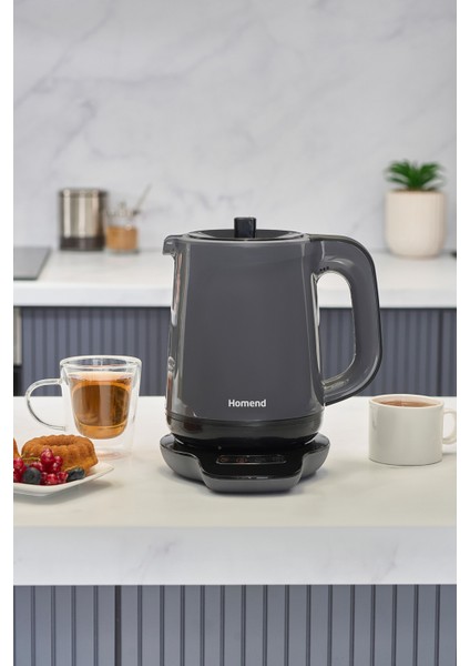 Konuşan Çay Makinesi, Antrasit Renk, Hızlı ve Kolay Demleme, Modern Tasarım