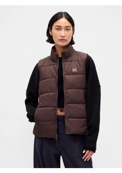 791282000 V-Frch Logo Lw Puffer Vest Kadın Yelek