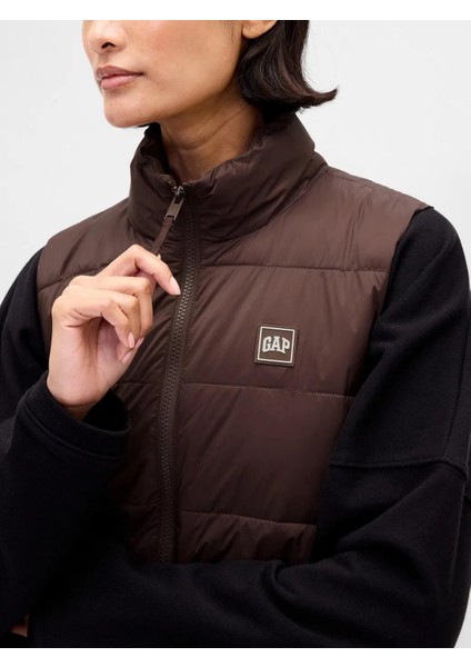 791282000 V-Frch Logo Lw Puffer Vest Kadın Yelek modelleri