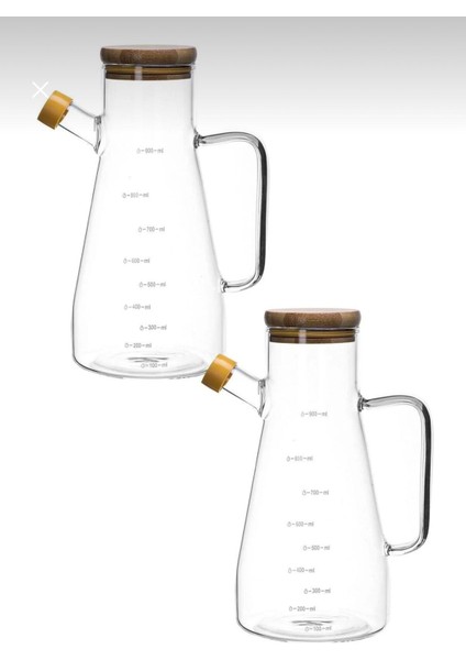 2ADET Borosilikat Cam 900ML Yağlık Sirkelik fiyatları