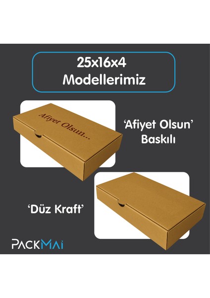 25X16X4 cm Karton Kraft Kutu |25 Adet| Kargo Gıda Kutusu | Pide Tost Lahmacun indirimleri