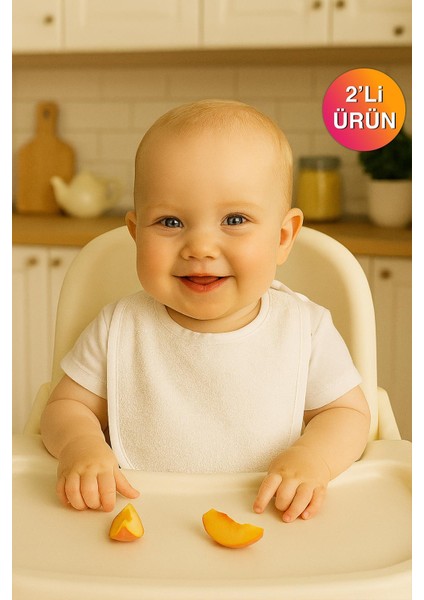 DreamSoft 2'li Bebek Mama Önlüğü – Sıvı Geçirmez 25x40 cm indirimleri