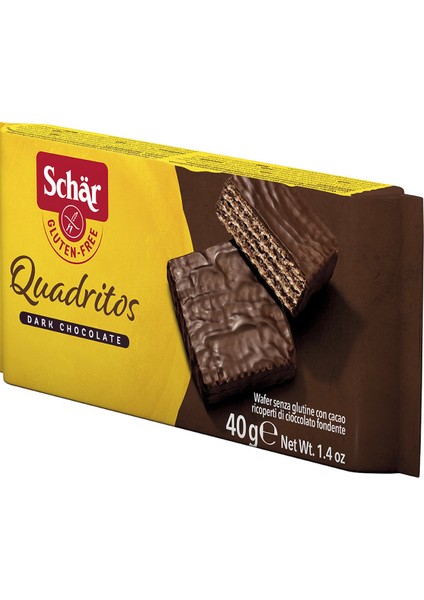 Quadritos 2X20G Glutensiz Siyah Çikolata Kaplı Gofret modelleri