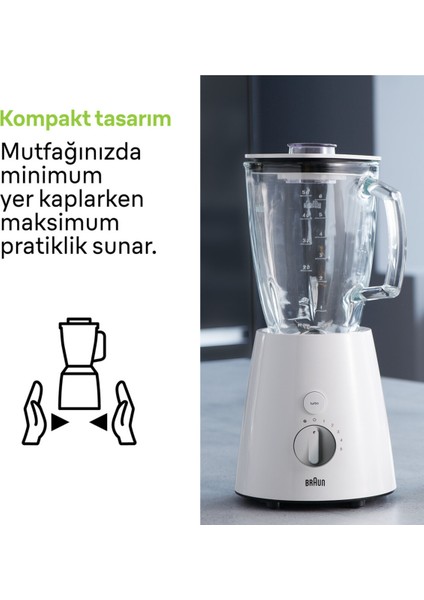 800W Cam Sürahi Smoothie Blender Beyaz Renkli, Hafif ve Şık Tasarım fiyatları