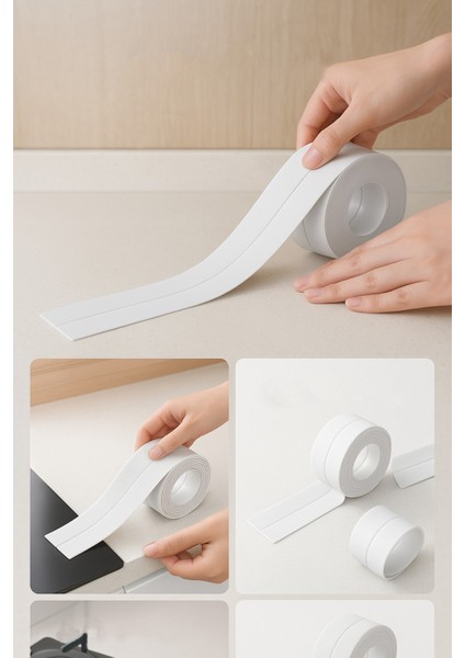 3,2 mt Su Sızdırmaz Bant Banyo , Mutfak , Duş , Pencere , Kenar Bandı 3.2mt Delik Kapatıcı modelleri